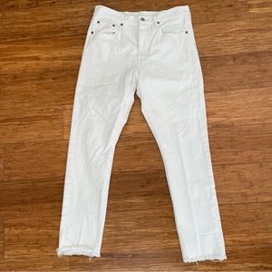 Levi’s 501 S white jeans